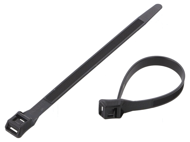 Kabelbinder; L: 173mm; W: 8,9mm; polyamide; 552N; zwart; Ømax: 40mm Kabelbinder; L: 173mm; W: 8,9mm; polyamide; 552N; zwart; Ømax: 40mm